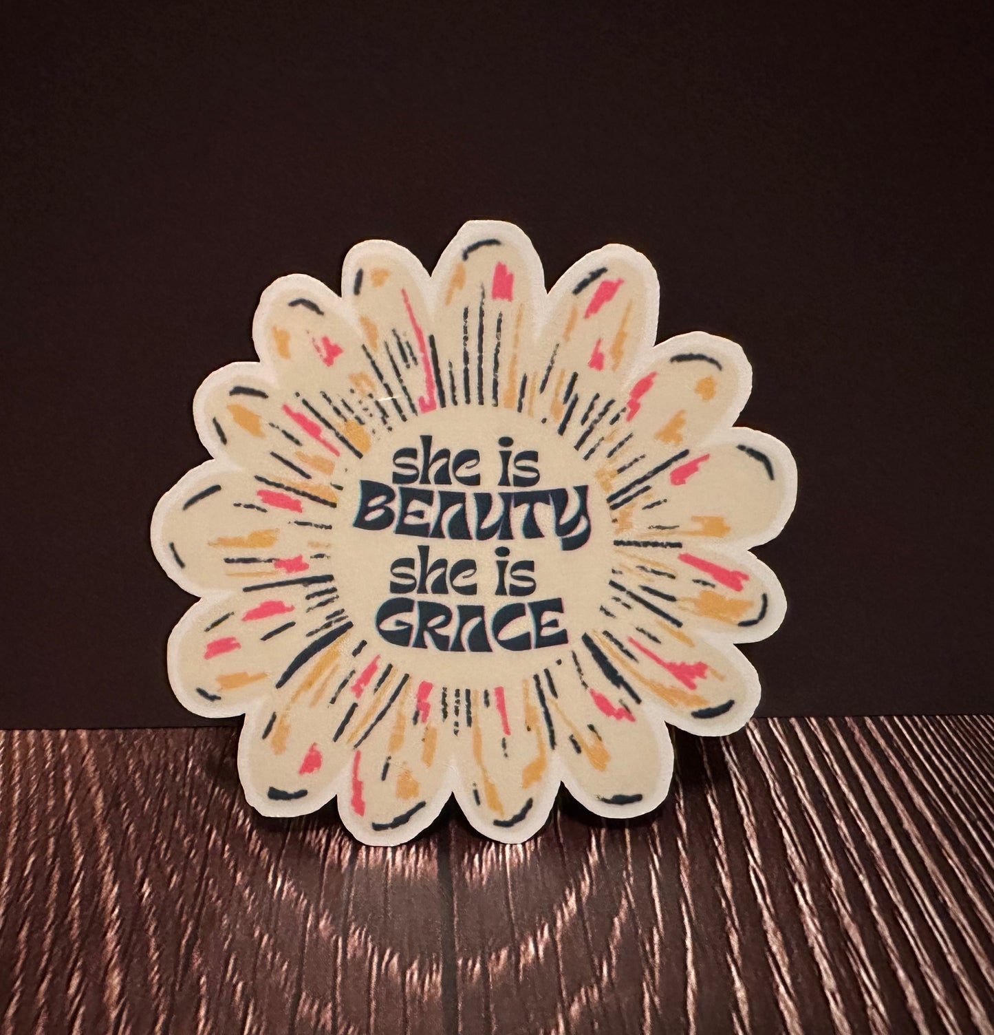 she is BEAUTY she is GRACE • sticker